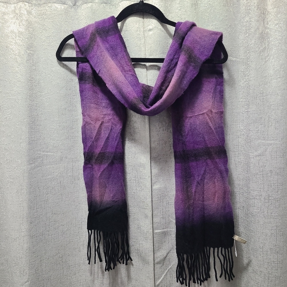 Nordstrom Cashmere Gradient Purple and Black Scarf